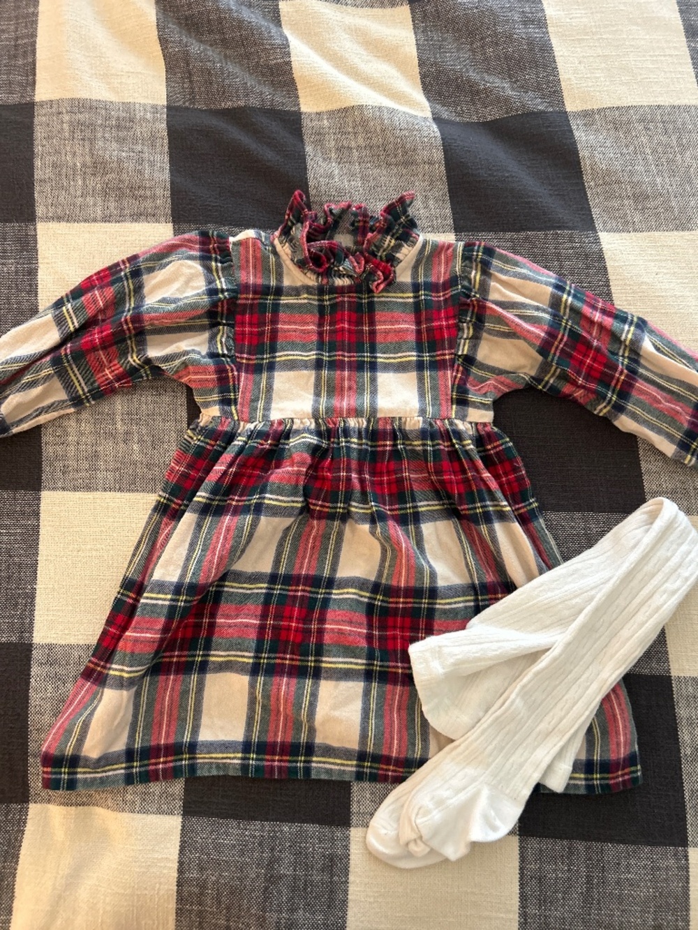 Plaid Holiday Dress Girls Size 4-5